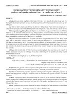 Đánh giá tình trạng kiểm soát đường huyết ở bệnh nhân đái tháo đường típ 2 điều trị nội trú