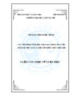 Luận văn Thạc sĩ Luật học: Các tội phạm tình dục theo quy định của Luật Hình sự Việt Nam và một số nước trên thế giới