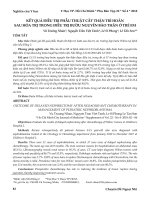 Kết quả điều trị phẫu thuật cắt thận trì hoãn sau hóa trị trong điều trị bướu nguyên bào thận ở trẻ em