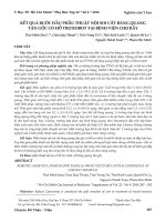 Kết quả bước đầu phẫu thuật nội soi cắt bàng quang tận gốc có hỗ trợ robot tại Bệnh viện Chợ Rẫy