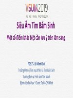 Bài giảng Siêu âm tim bẩm sinh: Một số điểm khác biệt cần lưu ý trên lâm sàng - PGS.TS. Lê Minh Khôi