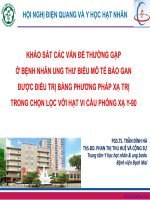 Đề tài nghiên cứu: Khảo sát các vấn đề thường gặp ở bệnh nhân ung thư biểu mô tế bào gan được điều trị bằng phương pháp xạ trị trong chọn lọc với hạt vi cầu phóng xạ Y-90
