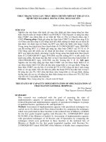 Thực trạng năng lực thực hiện chuyên môn kỹ thuật của Bệnh viện Đa khoa Trung Ương Thái Nguyên