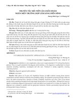 Thuyên tắc mỡ: Tiếp cận chẩn đoán nhân một trường hợp lâm sàng điển hình