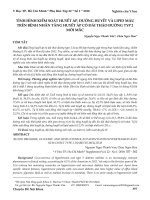 Tình hình kiểm soát huyết áp, đường huyết và lipid máu trên bệnh nhân tăng huyết áp có đái tháo đường typ 2 mới mắc