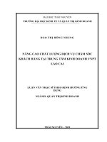 Nâng cao chất lượng dịch vụ chăm sóc khách hàng tại trung tâm kinh doanh VNPT lào cai 