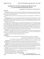 Nghiên cứu các yếu tố liên quan đến sự lo âu của người bệnh trước phẫu thuật