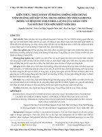 Kiến thức, thực hành về phòng chống hội chứng viêm đường hô hấp vùng Trung Đông do virus Corona (MERS) và bệnh do virus Ebola (EVD) của nhân viên tại sân bay Tân Sơn Nhất năm 2014