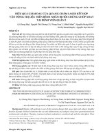 Hiệu quả giảm đau của quang châm laser kết hợp vận động trị liệu trên bệnh nhân bị hội chứng chóp xoay tại Bệnh viện quận 2