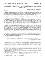 Tình trạng dinh dưỡng ở bệnh nhân đái tháo đường típ 2 nhập viện