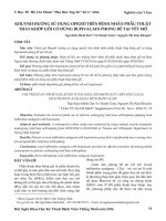 Khuynh hướng sử dụng opioid trên bệnh nhân phẫu thuật thay khớp gối có dùng bupivacain phong bế tại vết mổ