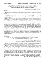 Kết quả sớm và trung hạn phẫu thuật nội soi điều trị u tuyến ức không nhược cơ