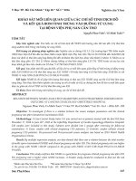 Khảo sát mối liên quan giữa các chỉ số tinh dịch đồ và kết quả bơm tinh trùng vào buồng tử cung tại Bệnh viện Phụ sản Cần Thơ