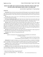 Khảo sát hiệu quả giảm cân bằng phương pháp luyện tập dưỡng sinh trên bệnh nhân thừa cân béo phì