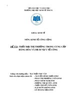 Bài tiểu luận: Thất bại thị trường trong cung cấp hàng hóa và dịch vụ y tế công