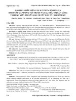 Đánh giá biểu hiện gen WT1 trên bệnh nhân bạch cầu cấp dòng tủy trước và sau điều trị tấn công tại Bệnh viện Truyền máu Huyết học thành phố Hồ Chí Minh