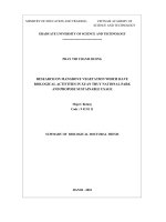 Summary of biological doctoral thesis: Research on mangrove vegetation which have biological activities in Xuan Thuy National Park and propose sustainable usage