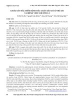 Khảo sát đặc điểm bệnh tiêu chảy kéo dài ở trẻ em tại Bệnh viện Nhi Đồng 2