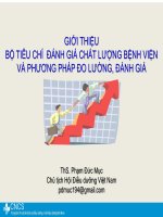 Bài giảng Giới thiệu bộ tiêu chí đánh giá chất lượng bệnh viện và phương pháp đo lường, đánh giá