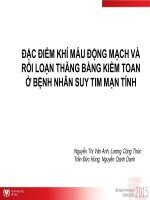 Đề tài nghiên cứu: Đặc điểm khí máu đông mạch và rối loạn thăng bằng kiềm toan ở bệnh nhân suy tim mạn tính
