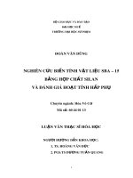 Luận văn Thạc sĩ Hóa học: Nghiên cứu biến tính vật liệu SBA-15 bằng hợp chất silan và đánh giá hoạt tính hấp phụ