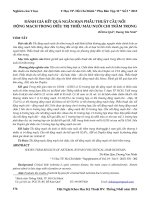 Đánh giá kết quả ngắn hạn phẫu thuật cầu nối động mạch trong điều trị thiếu máu nuôi chi trầm trọng