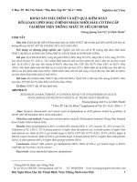 Khảo sát đặc điểm và kết quả kiểm soát rối loạn lipid máu ở bệnh nhân nhồi máu cơ tim cấp tại Bệnh viện Thống Nhất tp. Hồ Chí Minh