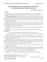 Nồng độ bạch cầu trung tính nước bọt và tình trạng sức khỏe nha chu