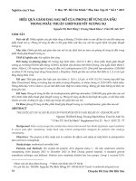 Hiệu quả giảm đau sau mổ của phong bế vùng da đầu trong phẫu thuật ghép khuyết xương sọ