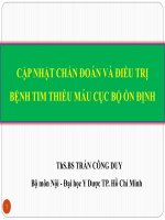 Bài giảng Cập nhật chẩn đoán và điều trị bệnh tim thiếu máu của cục bộ ổn định – ThS.BS Trần Công Duy