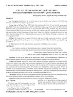 Các yếu tố ảnh hưởng kết quả triệt đốt rối loạn nhịp thất nguyên phát qua catheter