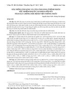 Đặc điểm lâm sàng và cận lâm sàng ở bệnh nhân sốc nhiễm khuẩn tại khoa hồi sức tích cực chống độc Bệnh viện Thống Nhất