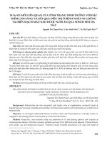 28 Nc 921 mối liên quan của tình trạng dinh dưỡng với đặc điểm lâm sàng và kết quả điều trị ở bệnh nhân di chứng tai biến mạch máu não được nuôi ăn qua sonde mũi dạ dày