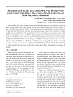 Đặc điểm lâm sàng, cận lâm sàng, yếu tố nguy cơ huyết khối tĩnh mạch sâu chi dưới sau phẫu thuật chấn thương chỉnh hình
