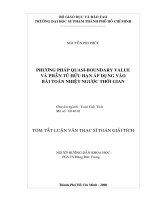 Tóm tắt Luận văn Thạc sĩ Toán giải tích: Phương pháp Quasi-Boundary Value và phần tử hữu hạn áp dụng vào bài toán nhiệt ngược thời gian