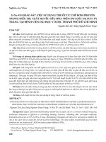 24 Nc 915 khảo sát việc sử dụng thuốc ức chế bơm proton trong điều trị xuất huyết tiêu hóa trên do loét dạ dày tá tràng tại Bệnh viện Đại học Y Dược thành phố Hồ Chí Minh