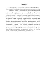 A study on translation technical terms in export – import from english into vietnamese of the fourth year students of english department at thuongmai university 