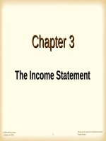 Lecture Managerial Accounting for the hospitality industry: Chapter 3 - Dopson, Hayes