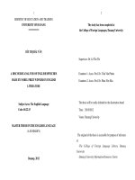 Tóm tắt luận văn thạc sĩ The English language: A discourse analysis of speeches made by Nobel prize winners in English literature