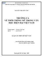 Luận án Tiến sĩ Ngữ văn: Trường ca về thời chống Mỹ trong Văn học hiện đại Việt Nam
