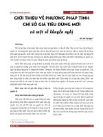 Giới thiệu về phương pháp tính chỉ số giá tiêu dùng mới và một số khuyến nghị