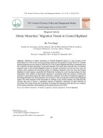 Thực trạng và xu hướng di cư của đồng bào dân tộc thiểu số ở Tây Nguyên