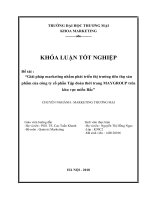 Giải pháp marketing nhằm phát triển thị trƣờng tiêu thụ sản phẩm của công ty cổ phần tập đoàn thời trang MAYGROUP trên khu vực miền bắc 