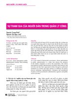 Sự tham gia của người dân trong quản lý công