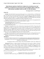 Tình trạng kháng thuốc in vitro của Staphylococcus aureus và Streptococcus pyogenes gây bệnh chốc ở trẻ em đến khám tại Bệnh viện Da Liễu tp. Hồ Chí Minh