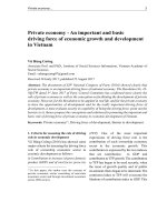 Private economy - An important and basic driving force of economic growth and development in Vietnam