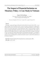 The impact of financial inclusion on monetary policy: A case study in Vietnam