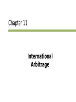Lecture International finance: An analytical approach (3/e): Chapter 11 - Imad A. Moosa