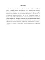 A study on improving english speaking skill for first year students in english faculty at thuong mai university 