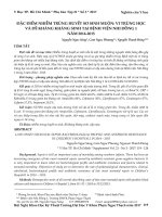 Đặc điểm nhiễm trùng huyết sơ sinh muộn: Vi trùng học và đề kháng kháng sinh tại Bệnh viện Nhi Đồng 1 năm 2014-2015